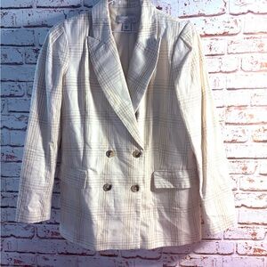 Rachel Zoe cotton and linen longline blazer